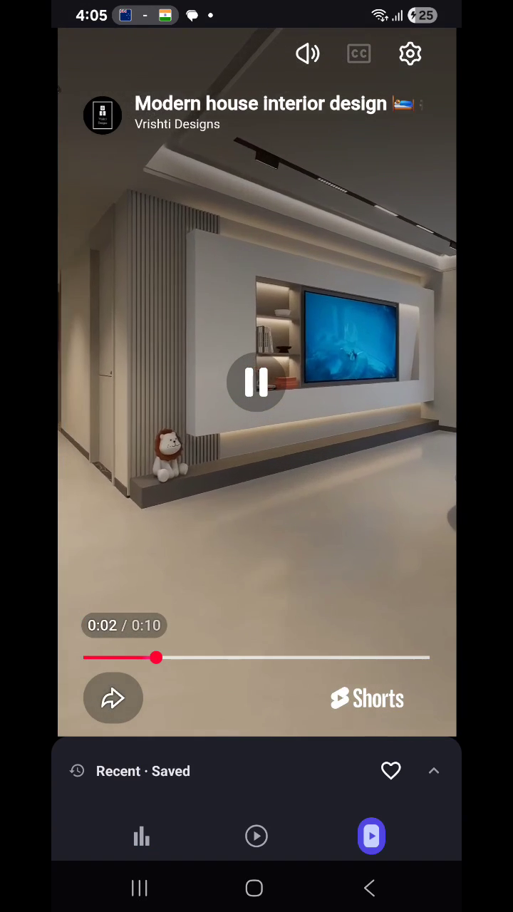 Shorts feed — a vertical short playing